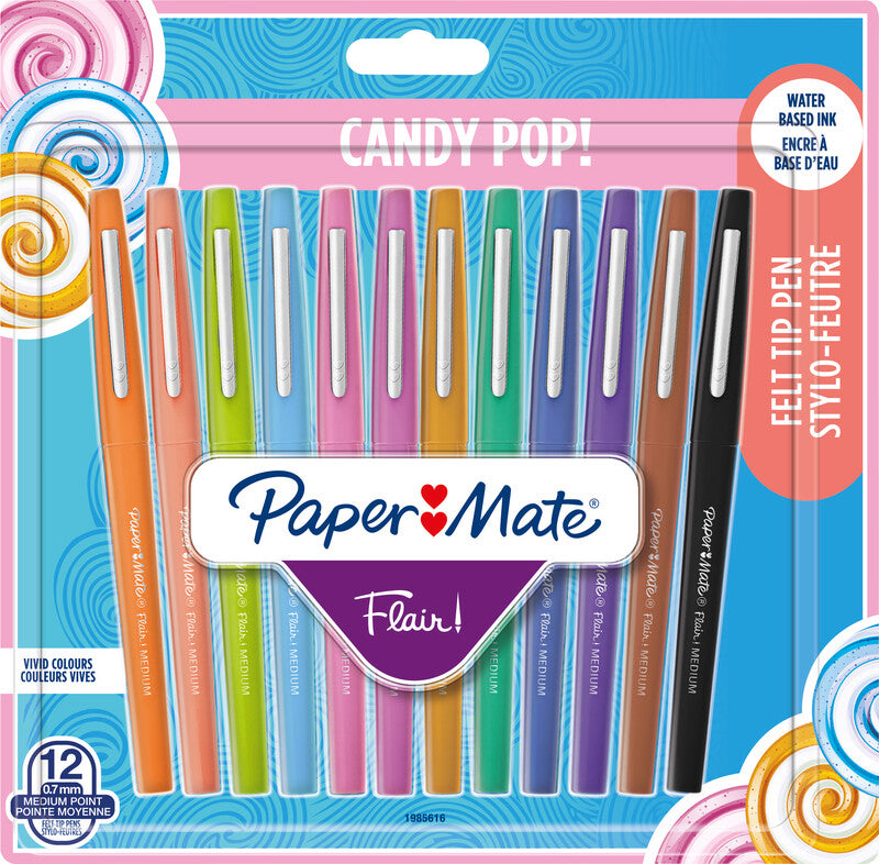 Papermate Filzstifte Flair, Strichbreite 0,7 mm, 12 Farben