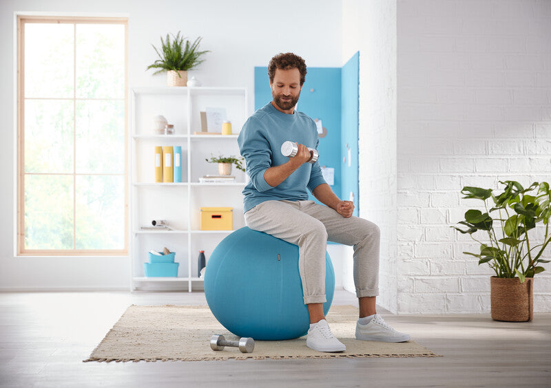 Leitz Sitzball Ergo Cosy Active – Ø 65 cm, 100 kg, sanftes Blau