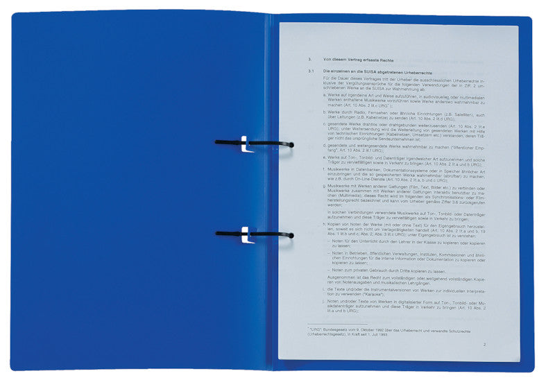 Kolma Schnellhefter – A4, Kunststoff, Blau, 2-fach Lochung