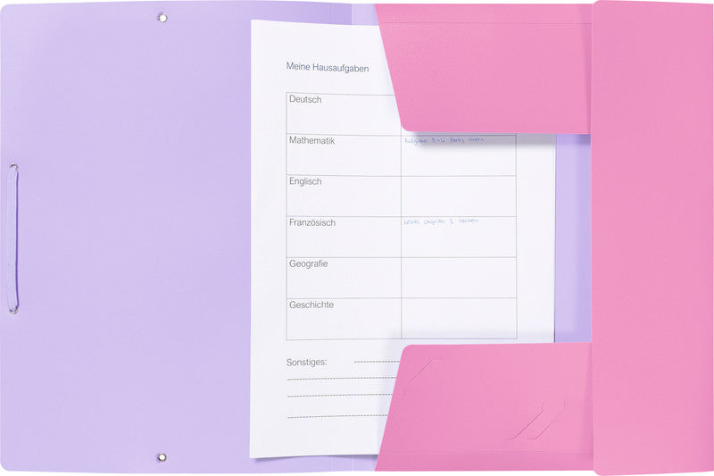 Kolma Sammelmappe für A4, Kunststoff, pink/violett, mit Gummizug