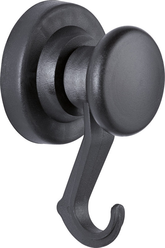 MAUL Magnet mit Karussell-Haken – ABS-Kunststoff, schwarz – 1er-Pack