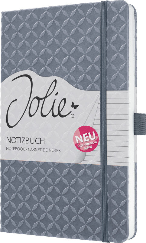Sigel Notizbuch A5, liniert, Fadenheftung, Karton, 174 Seiten, 32 Seiten perforiert, 80 g/m² – grau