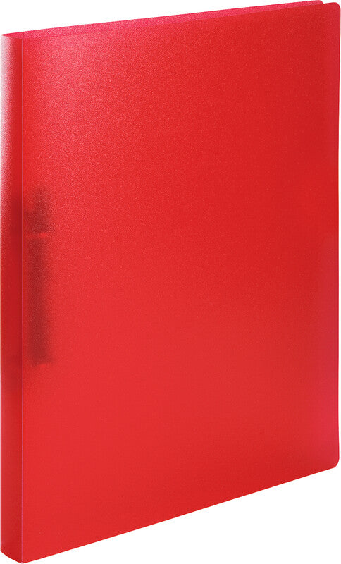 HERMA Ringbuch – A4 Hochformat – 2-Ring, Rücken 35 mm – Rot transluzent, Kunststoff, mit Niederhalter