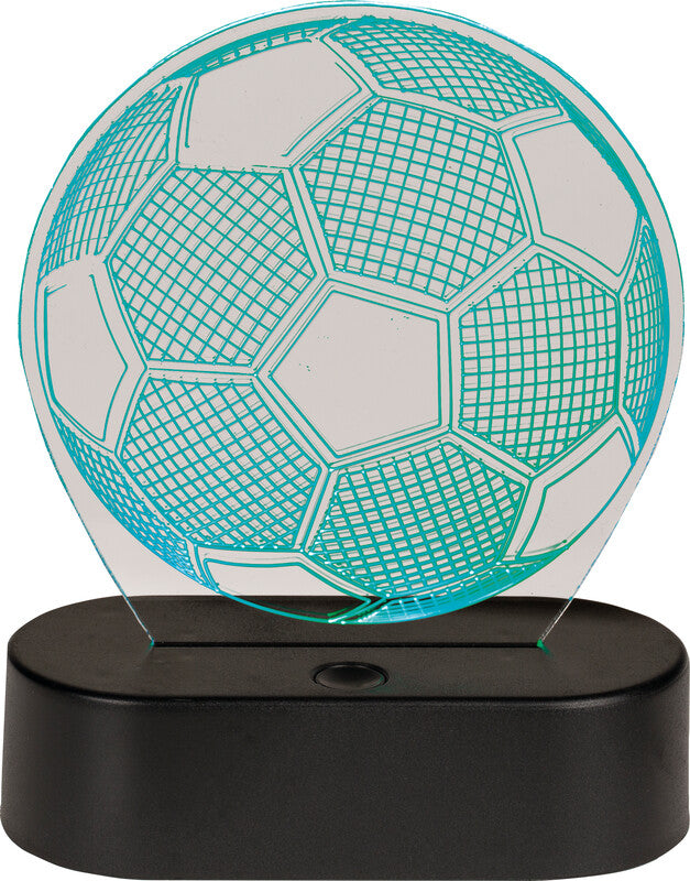 Out oft the blue Out of the Blue 3D-Lampe Fussball – USB, 13,0×17,0 cm – Mehrfarbig