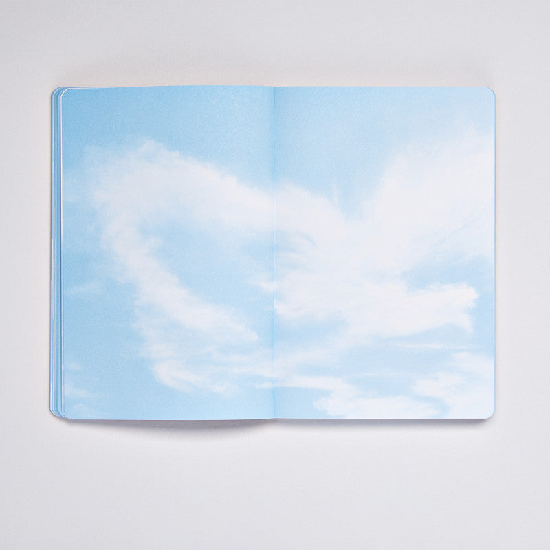 nuuna Notizbuch A5, 176 Seiten – blau, grau, weiss