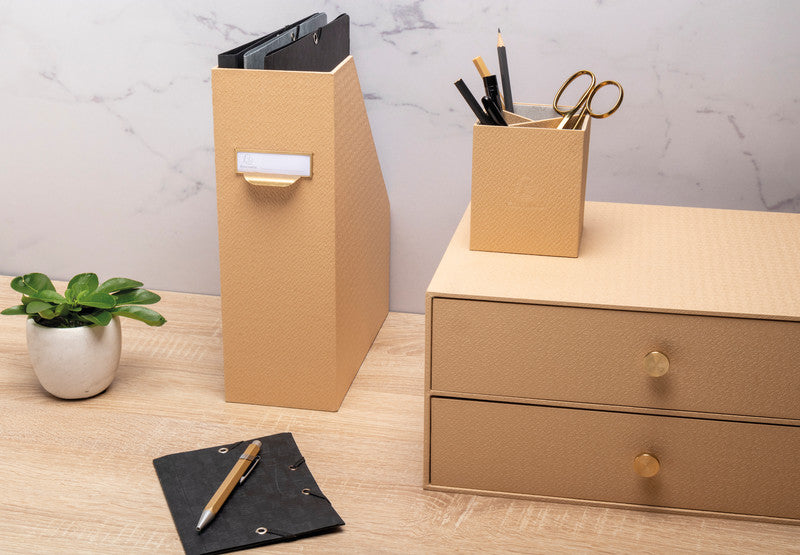 Exacompta OfficeByMe Stehsammler – A4+ – Karton – Beige – 110 × 250 × 310 mm