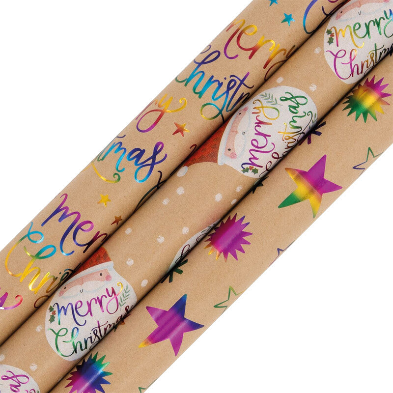 Glick Geschenkkraftpapier – Rainbow, Weihnachten – Papier – 700 × 2000 mm – mehrfarbig, recyclingfähig