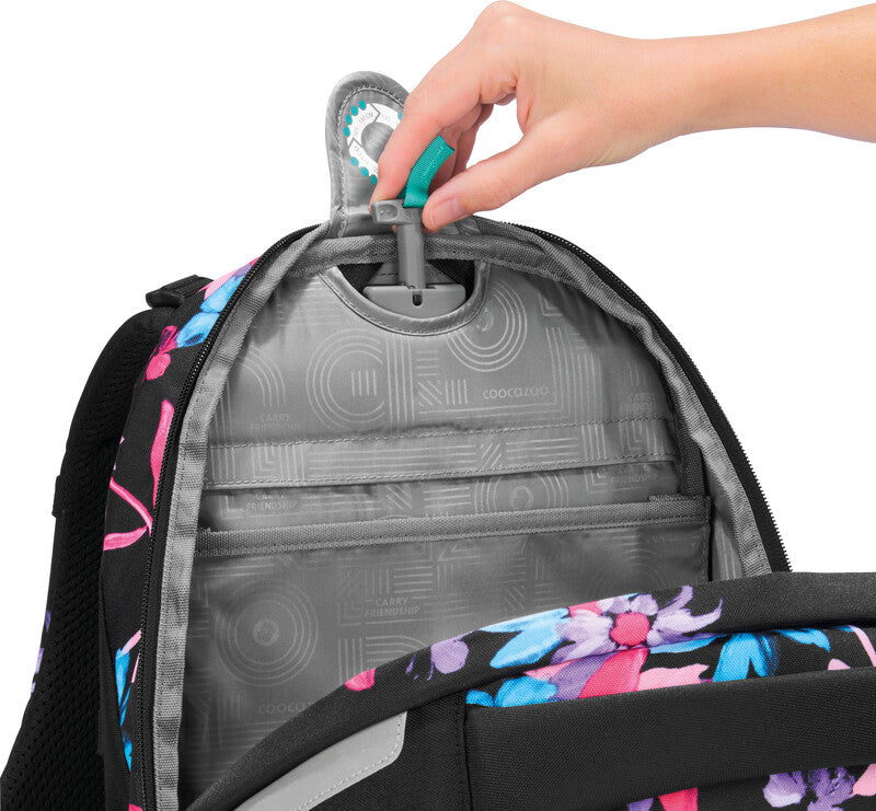 Coocazoo Rucksack Porter – Floral Artnight – 35 l, 30,0 × 46,0 × 23,5 cm – aus 100% recycelten PET-Flaschen