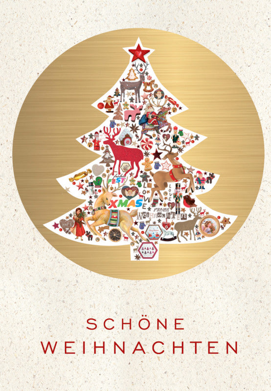 Kurt eulzer Weihnachtsgrusskarte – 75 × 108 mm – mit Umschlag, Text DE, Karton