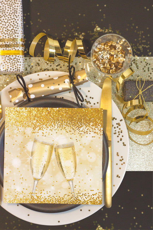 Atelier Servietten Sparkling Moment – 33 × 33 cm – 3-lagig, Tissue – 20 Stk.