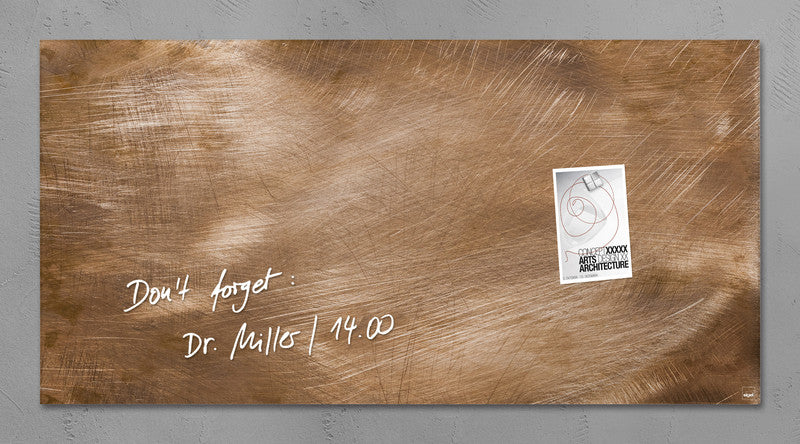 Sigel Whiteboard – 91 × 46 cm, Glas, magnetisch, Wandmontage, inkl. Magnetwürfel, Montagesatz