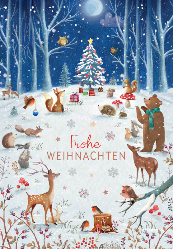 Kurt eulzer Weihnachtsgrusskarte – 75 × 108 mm – mit Umschlag, Text DE, Karton