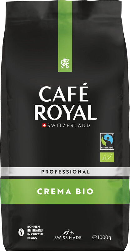 Café Royal Bohnenkaffee Crema – 1 kg – Arabica – Röstgrad mittel – Intensität 3/5 – Bio