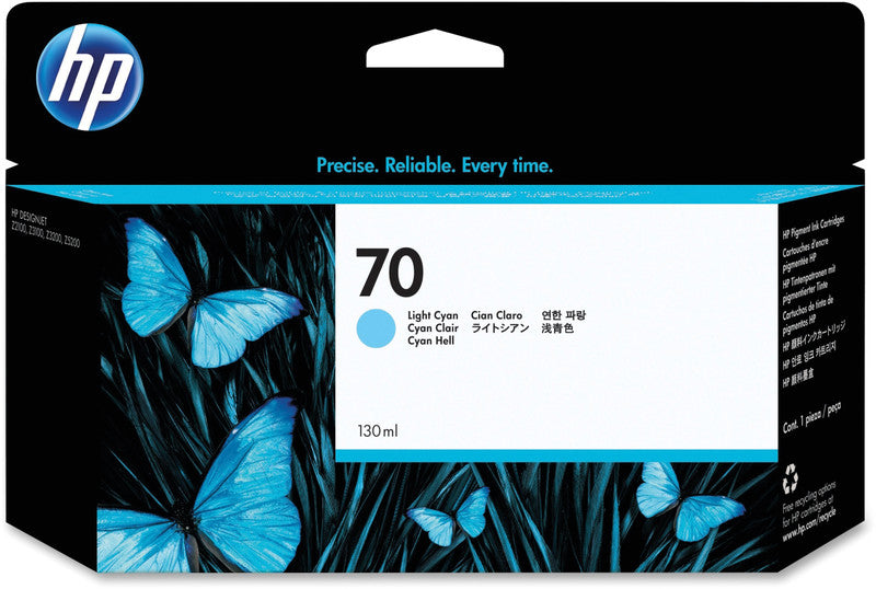 HP Tintenpatrone 70, cyan, 130 ml – für Tintenstrahldrucker/Multifunktionsgeräte