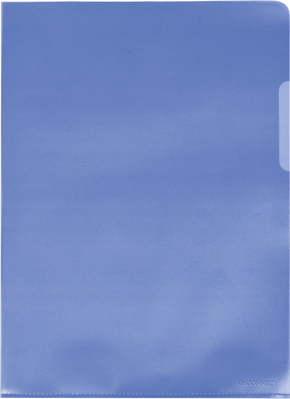 Q-connect Sichtmappe A4 – Blau, Kunststoff, genarbt, blendfrei, 120 µm, 10er-Pack