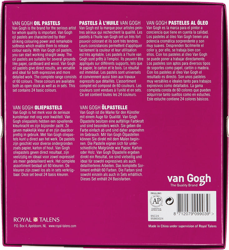 Van Gogh – Ölpastelle – Set – 24 Farben, für dunkles Papier