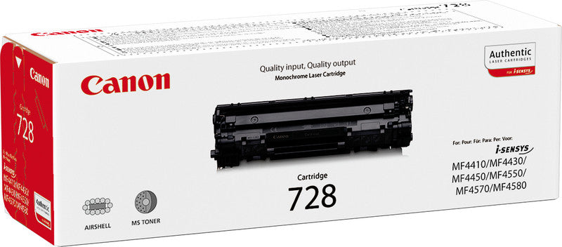 Canon Toner 728 – schwarz, 2100 Seiten – für Mono-Laserdrucker/Multifunktionsgeräte