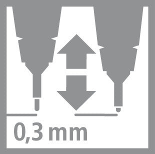 STABILO Sensor F Fineliner – 4er-Set 0,3 mm – 4 Farben, sortiert