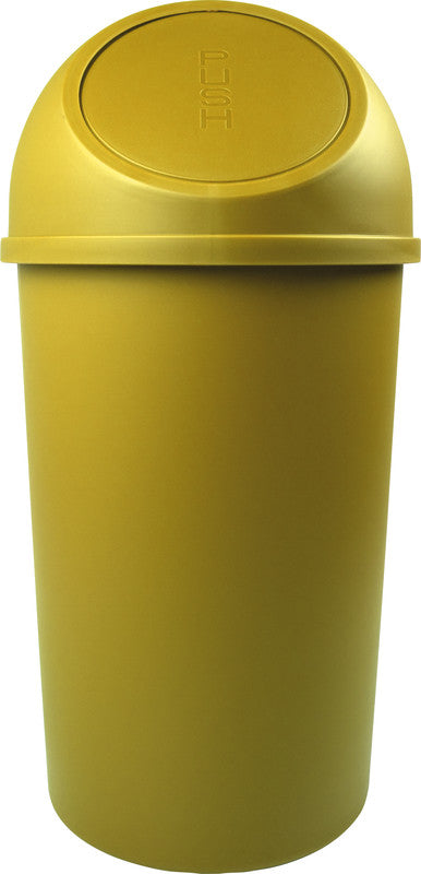 Helit Abfallcontainer the Flip – 25 l – mit Deckel – Kunststoff, Gelb – Ø 312 × H 615 mm