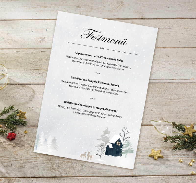 Sigel Motivpapier – A4, 90 g/m², Motiv: Gemütliches Weihnachts-Aquarell – für Inkjet/Laser/Kopierer – FSC – 25 Blatt