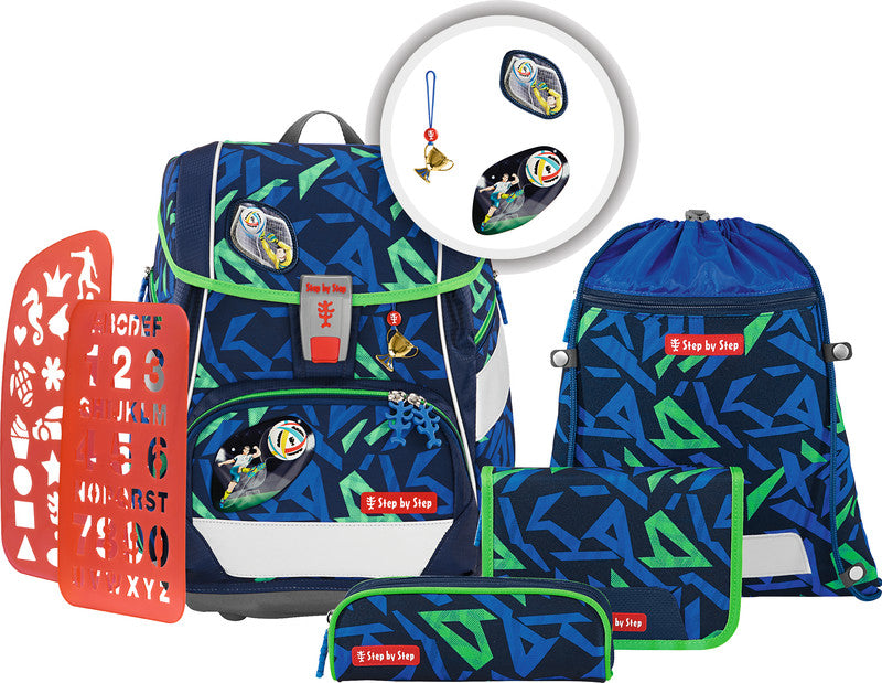 Step by Step Schulrucksack-Set 2in1 Plus – 6-teilig – Soccer Ben