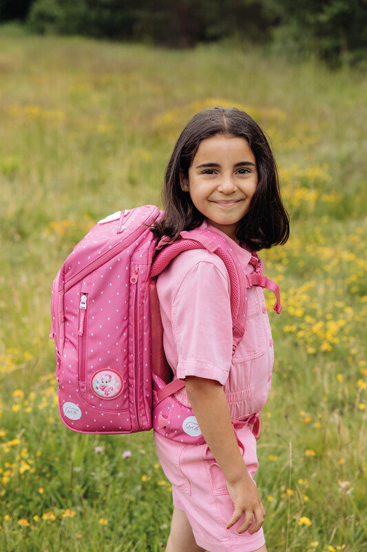 Beckmann Schulrucksack – Strawberry – Recycelte Materialien