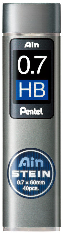 Pentel Bleistiftminen AinStein – Grau, 0,7 mm, HB, 40 Stk.