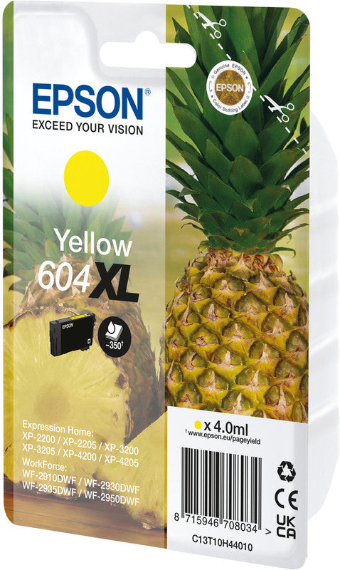 Epson Tintenpatrone 604XL, Gelb, 4 ml