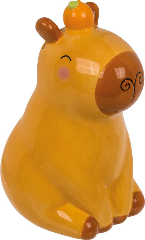 Out oft the blue Out of the Blue Spardose Capybara – Dolomit, braun – 15 × 9 cm