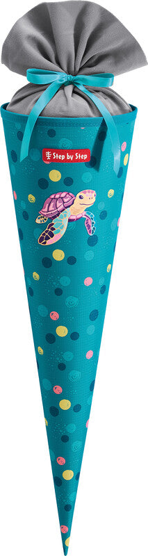 Step by Step Schultüte 70 cm × Ø 18 cm, 5 l – Motiv Turtle Josie – Serie CLOUD – rPET
