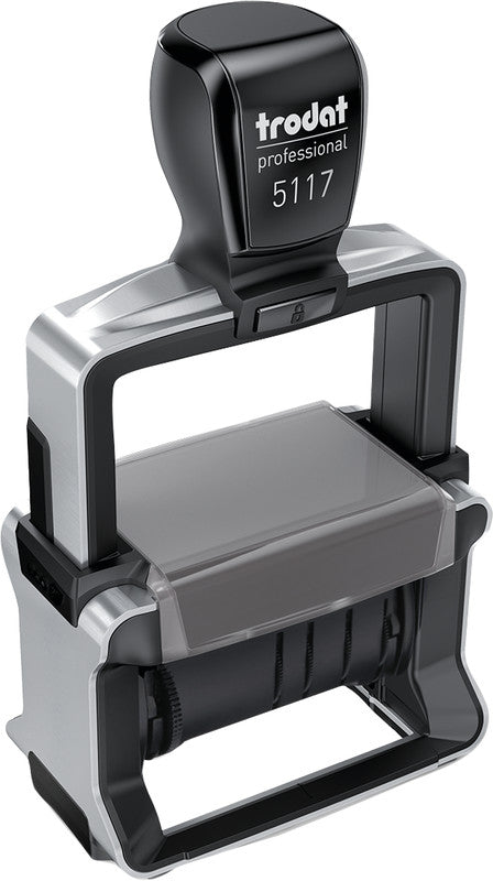 Trodat Motivstempel Professional 4.0 – Wort- und Datumstempel, selbstfärbend, 47 × 4 mm, Französisch