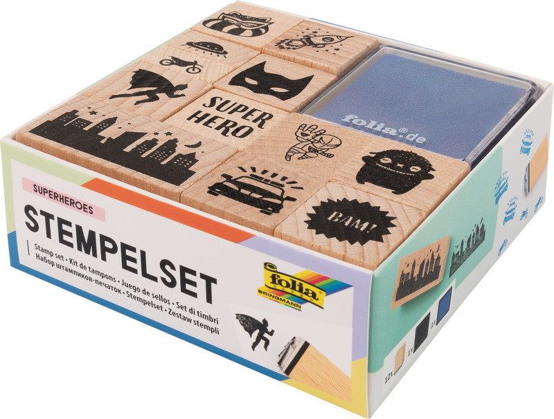 Folia Motivstempel – Superhelden, Kissen sortiert