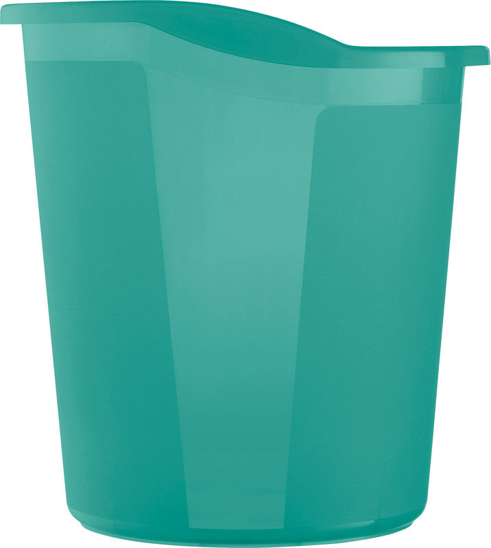 Helit Papierkorb the joy – 13 l – Kunststoff, türkis – Ø 280 × H 300 mm