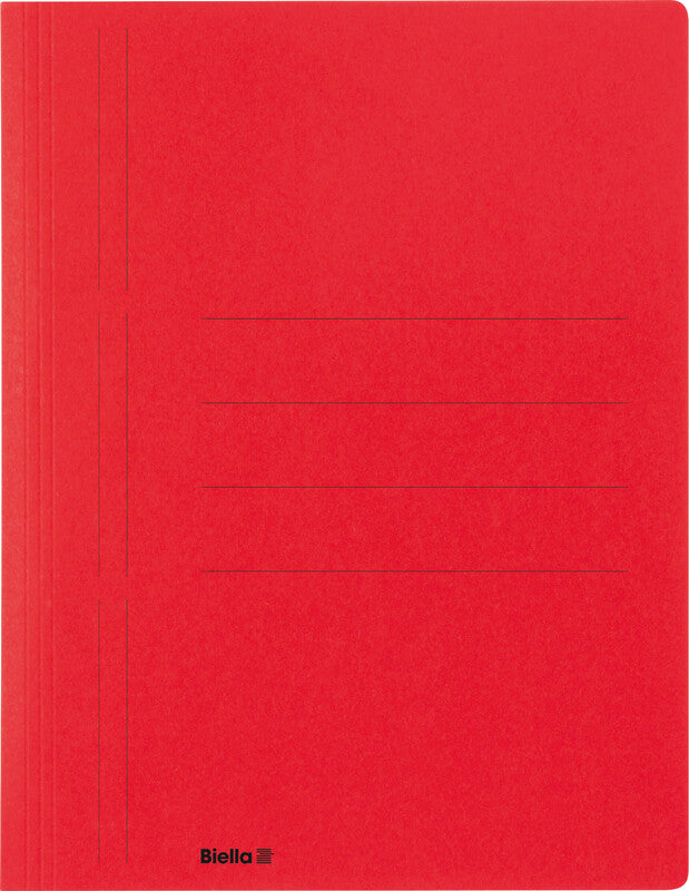 Biella Schnellhefter Recycolor – A4, Karton, Rot, Beschriftungslinien, 280 g/m²