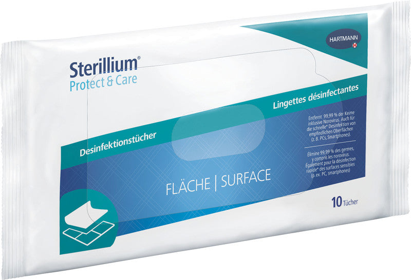 Sterillium Desinfektions-Reinigungstücher – für Bildschirme und Kunststoffe, Weiss, 10 Stk.