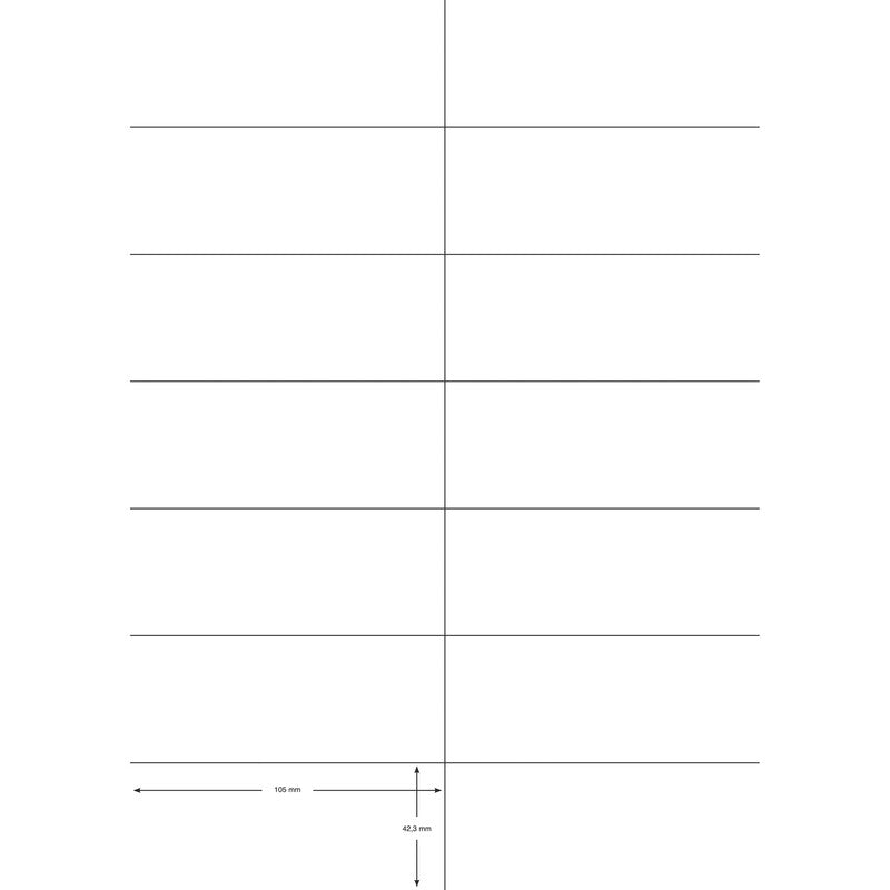 Q-CONNECT Drucketiketten, 105 mm × 42 mm, weiss, Papier, permanent, 1400 Etiketten (100 Blatt)