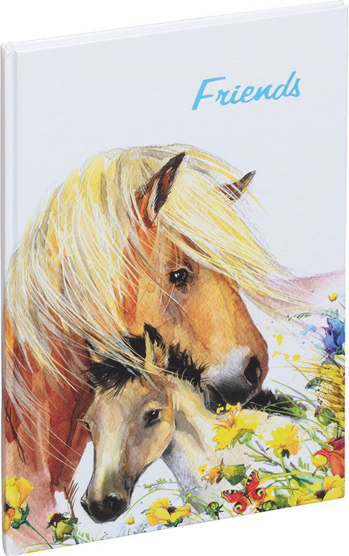 Pagna Pferde Idylle Freundebuch – 150 × 220 mm – 60 Seiten – Deutsch, gebunden, laminierter Papiereinband