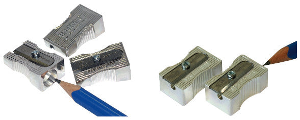 Kum Spitzer – manuell, 1-Loch, ohne Behälter, für Blei- & Buntstifte Ø 8 mm, Magnesium, silber