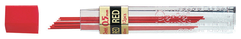 Pentel Bleistiftminen – Rot, 0,5 mm, 12 Stk.