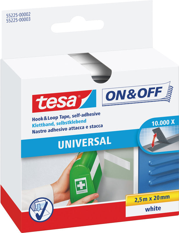 Tesa Montageband – 20 mm × 2,5 m, weiss