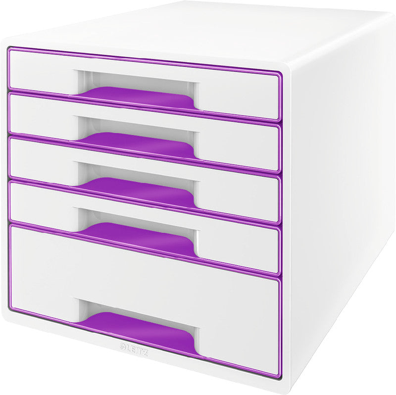 Leitz Wow Cube Aufbewahrungsbox – violett, weiss, Gummi