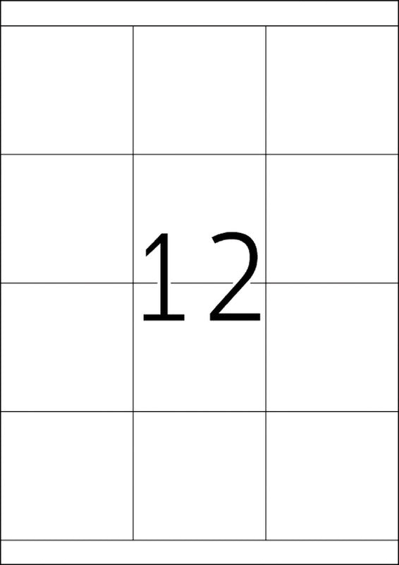 HERMA Etiketten, 70 mm × 68 mm, weiss, Papier, permanent, 2400 Etiketten (200 Blatt)