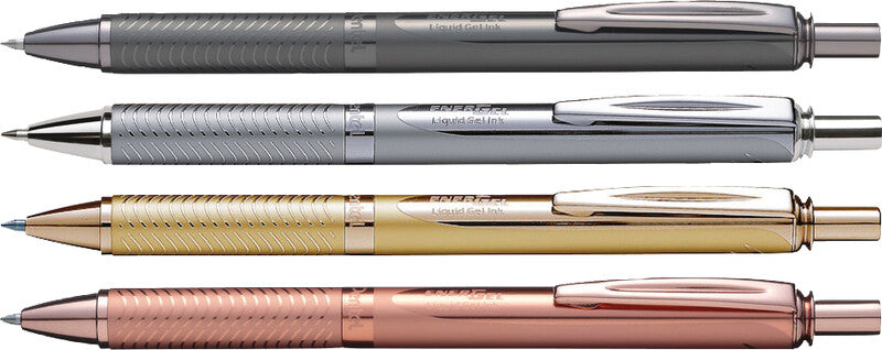 Pentel EnerGel Sterling BL407 – Tintenroller, schnelltrocknend, Druckmechanik, 0,7 mm, blau