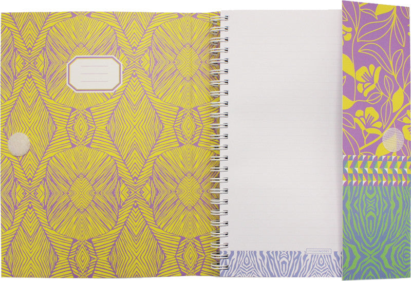 Makenotes Notizbuch, A5, liniert, Spiralbindung, Karton, 160 Seiten, 100 g/m² – mehrfarbig