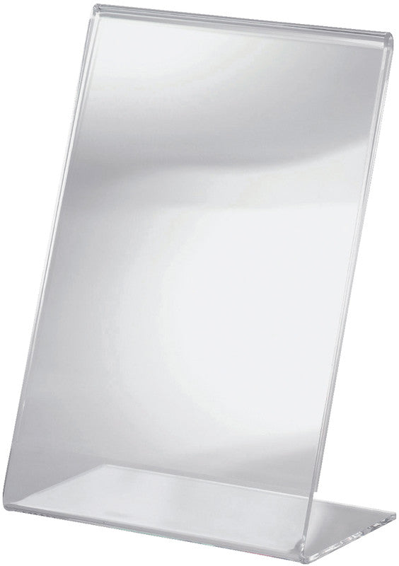 Sigel Tischaufsteller – für A6 Hochformat, Transparent, Kunststoff, 106 × 53 × 155 mm