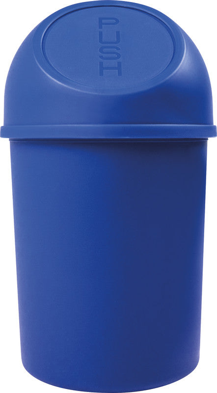 Helit Tisch-Abfallbehälter the flip – 6 l – mit Deckel – Kunststoff, blau – Ø 214 × H 375 mm