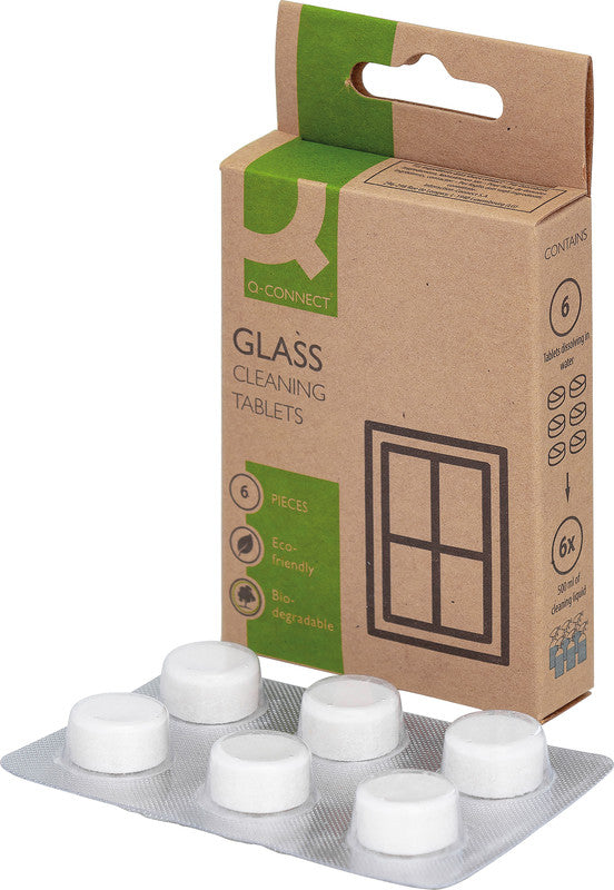 Q-Connect – Glasreiniger Tabs – 6 Tabs