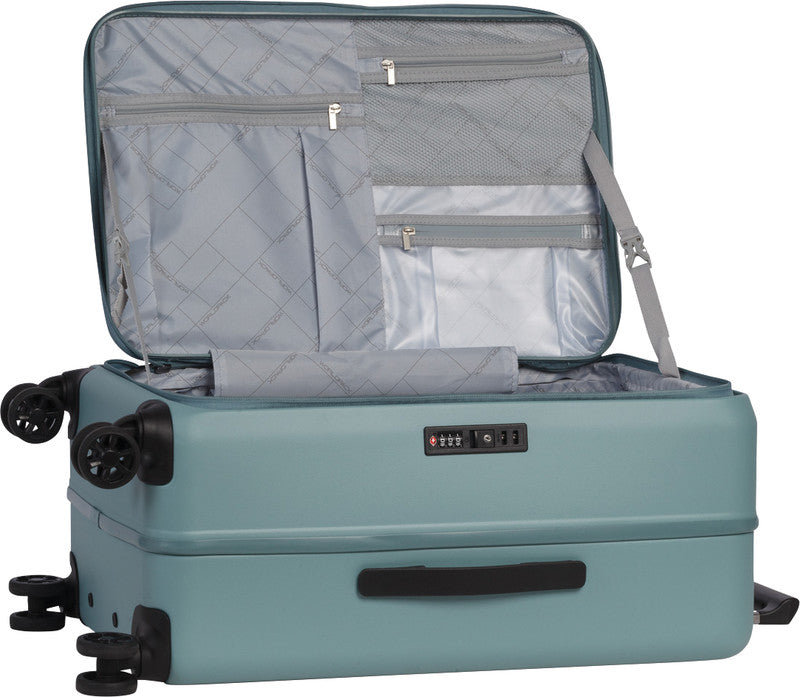 Worldpack Kofferset Seattle 3-teilig – Hartschale, 4 Doppelrollen, Graublau