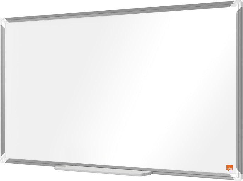 Nobo Whiteboard – 90 × 51 cm, Stahl, magnetisch, Aluminiumrahmen, inkl. Stifteablage, Montagesatz