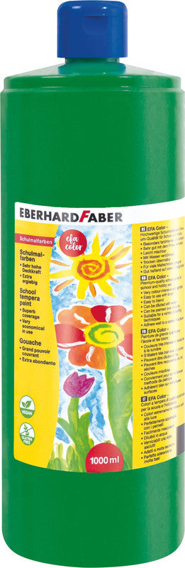 Eberhard Faber Gouache – Permanentgrün, 1000 ml, für Papier, Karton & Holz